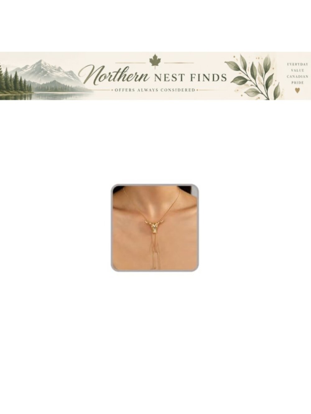 Gold Tone Western Bolo Lariat Necklace Longhorn Skull Cowboy Hat Y-Drop